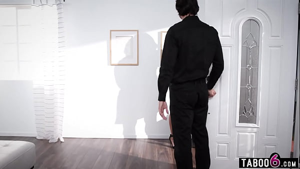 Flight attendant MILF slut Aila Donovan strikes again_with a handsome guy