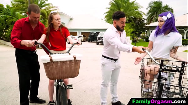 FamilyOrgasm_Step Dads Teaching to Ride Bycile to their Stepdaughters