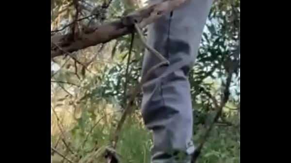 I was filming myself jerking off in the woods when a cute boy came and sucked me (and rimmed too) 