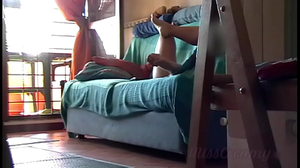 I pull my dick out in front of my naked step sister and she helps me cum hidden cam sex