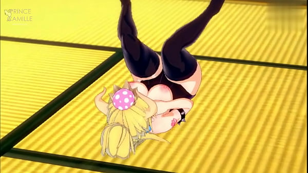 Bowsette is horny and impatient to start fucking on the floor 