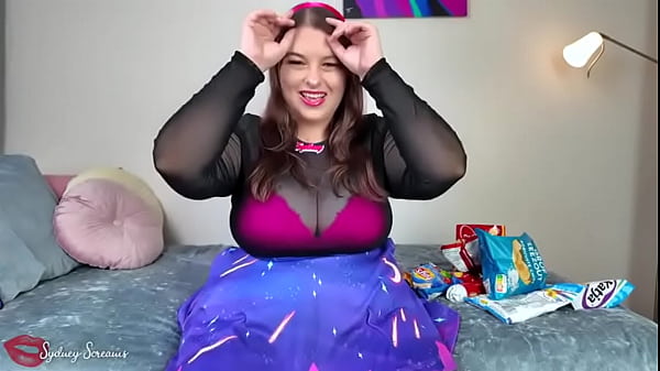 Rubbing Your Belly & Feeding You Fatter - Your Plump Feeder Sydney Screams Wants to Feed You Fatter Then Cover Your Overstuffed Belly with Lipstick Kiss Marks - Belly Kissing POV, Feederism 