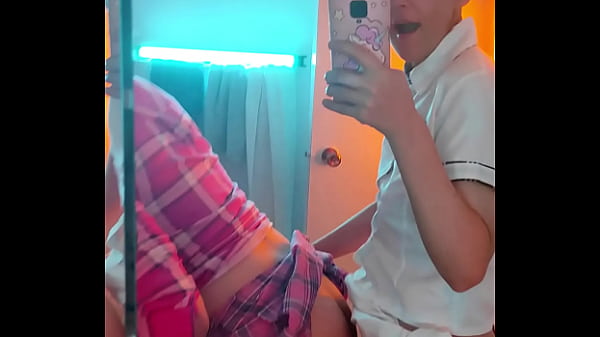 I Fucks This Chubby Locked Femboy Whore In Ass In Front Of Mirror After His Cage's Pissing thumbnail
