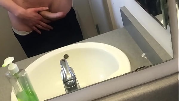 Swinging huge white dick back and forth