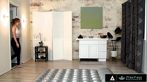 Sexy busty gives free massage as a complimentary