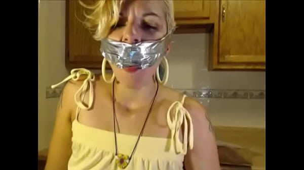 Kinky Girl Gagged With Dirty Panties And Tape thumbnail