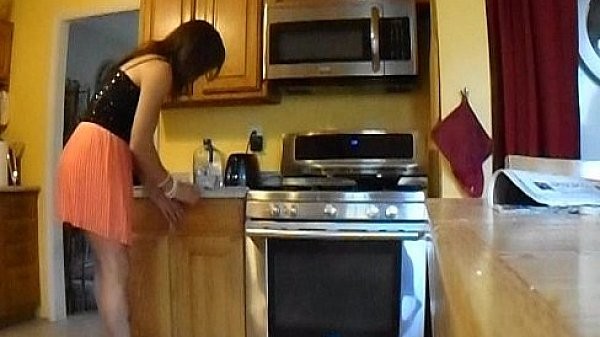 sissy makes grill cheese and self spanking 
