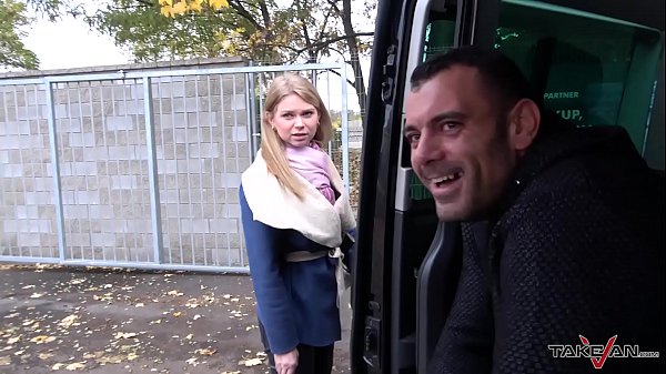 Play MP4 - Takevan Stranger offer a ride to cute lost blonde and fuck her in driving van