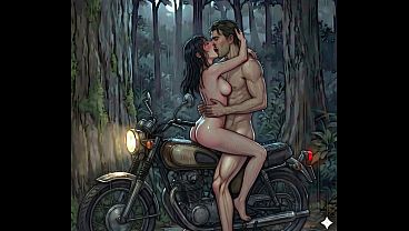 Teniendo sexo en el bosque 