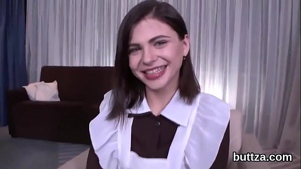 Charming semi nude slimgirl gets banged in gaped butthole