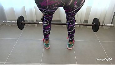 Stepbrother Rubbing Pussy Of His Stepsister And Cums On Her Yoga Pants When She Do Sport thumbnail