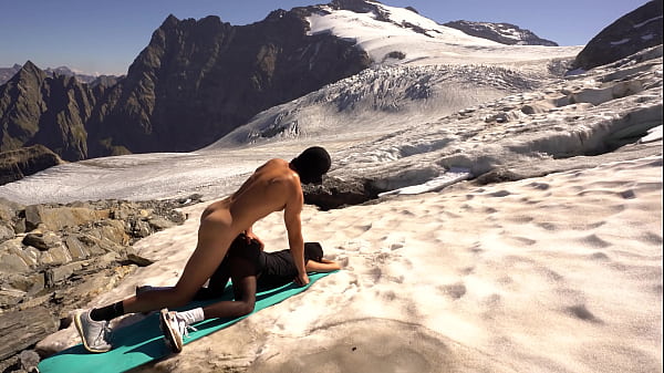 Outdoor Pegging Fucking on a_real Glacier