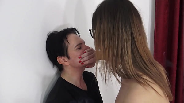 Giantess ashtray hand over mouth