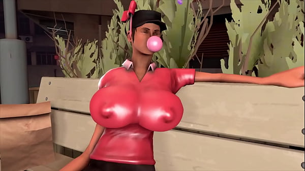 Play MP4 - TF2 Femscout bubblegum breast expansion animation