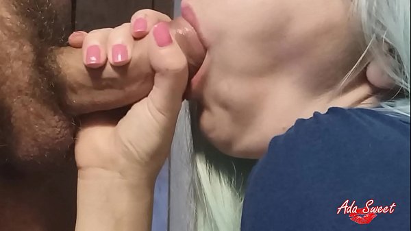 Insatiable Step Sister sloppy blowjob & deepthroat until Cum