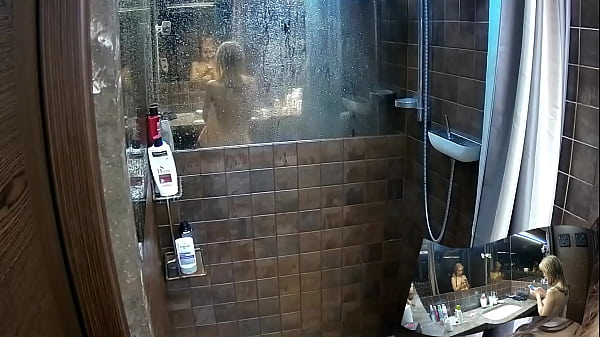 Voyeur Shower bathroom - 2 girlfriend_showering together