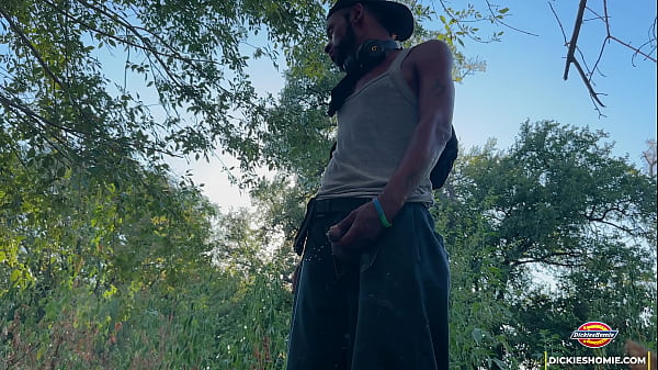 Pissinand jerking in_the forest tweakin