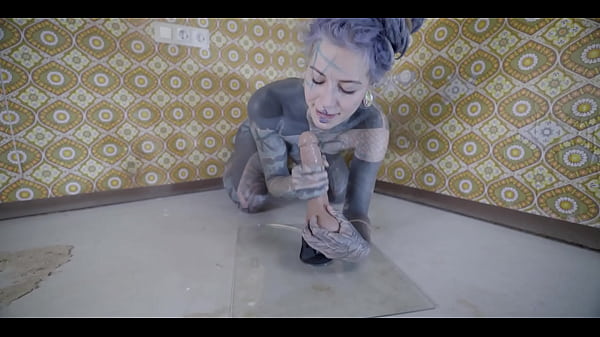 Alt babe with ink giving herself a wild ride 