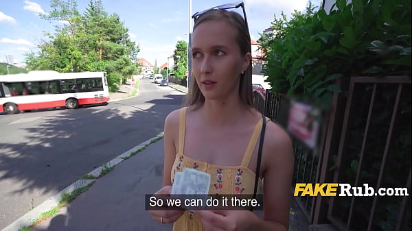 gorgeous babe in a_sun dress convinced to_bang for_cash