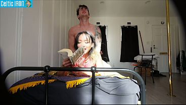 Romantic asian teen channy crossfire morning coffee creampie 