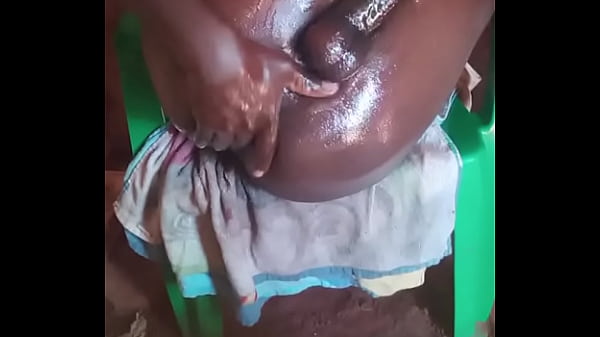 Big black oiled_dick Cumming in_a unique_position