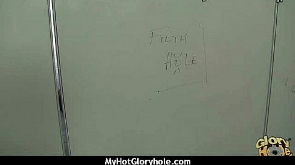 Ebony teen shows off her blowjob skills at gloryhole 15 
