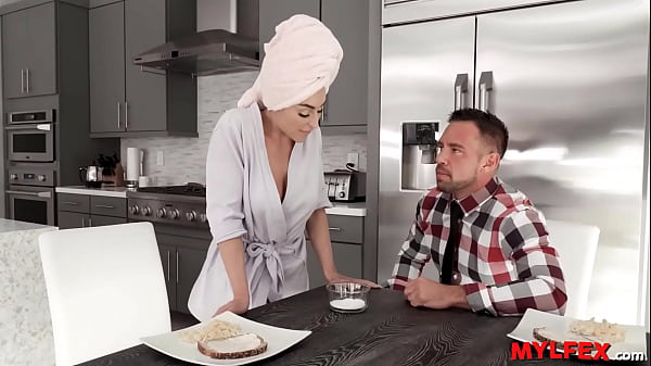 Play MP4 - Mylfex - Sensual Housewife Made the Perfect Breakfast for her Tactless Man