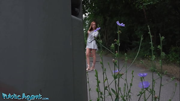 Public agent lovely young redhead out on a tinder date with a butt plug in her ass really wanted anal sex with a big cock