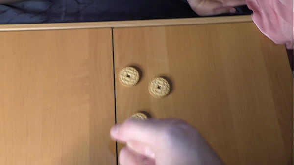 Young slutwife withbig boobs and preggo_belly eat cum covered cookies - Milky Mari - Mukbang