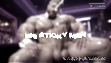 Sticky Muscle Men Day 55 Teaser, AI Fantasy Beefy Guys, Big Cocks, Huge Cumshots 