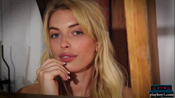 Sexy Canadian blonde Katie Jean solo softcore striptease_video with Playboy