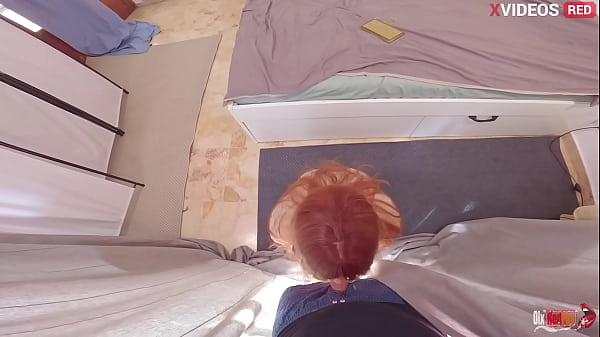 The stepson takes out his penis in front of his stepmother and she starts sucking it sweetly and asks him to fuck her and then cum in her mouth