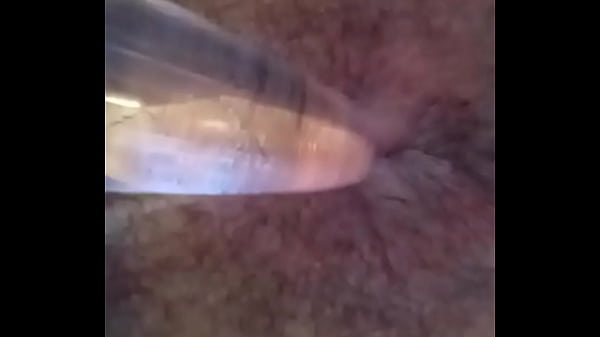 Playing with the glass in my ass