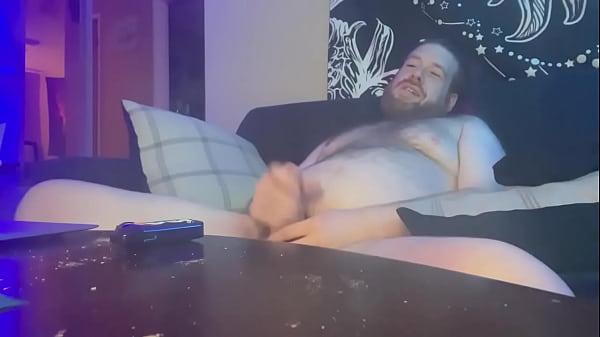 Pink haired bear_sniffs pits, jerks off and cumsinto briefs