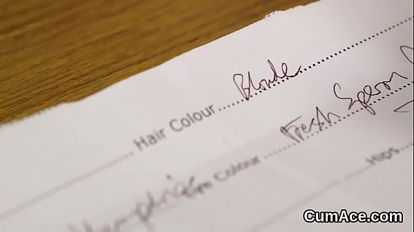 Unusual_babe gets cum shot on her face_gulping_all the_cream