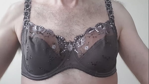Crossdresser wearing Feline lingerie