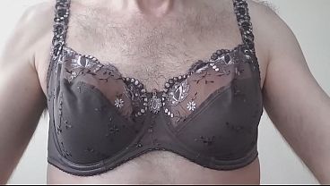 Crossdresser wearing Feline lingerie