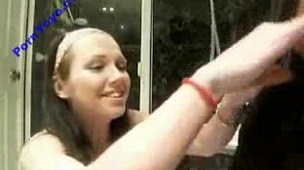 Horny brunette sucks. 