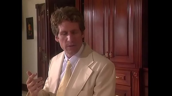 Play MP4 - Guy fucks a curly-haired blonde with big boobs on white sheets of doggy style