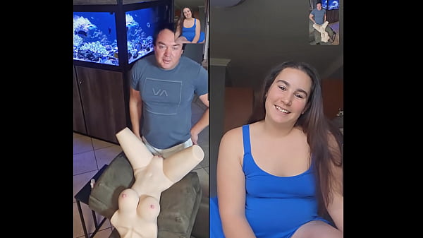 Nonton Fucking A Tantaly Sex Doll While Girlfriend Masturbates On Video Call thumbnail