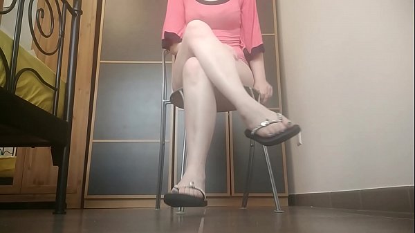 Black Elegant Flip Flops And Small Feet: Toe Tapping Costantly thumbnail