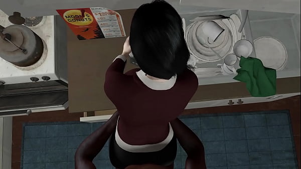 Play MP4 - 3D horny slut have cuckold sex with her BBC boss