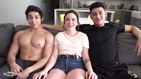 Jacob And Andre Take Turns Tag Teaming Monica Before Showering Her With Cum! 