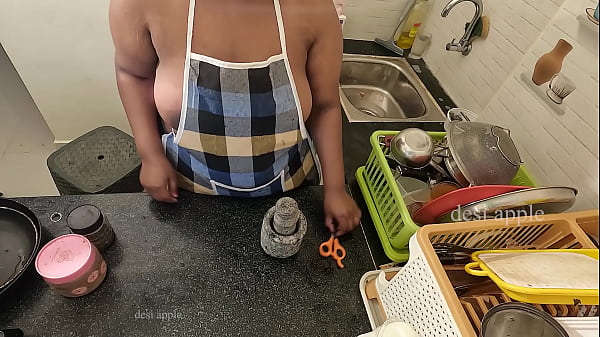 my maid getting horny while_washing_dishes