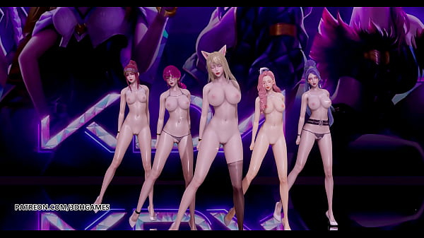 MMD SOMI What You Waiting Sexy_Naked Dance KDA_Ahri Akali KaisaEvelynnSeraphine League of Legends