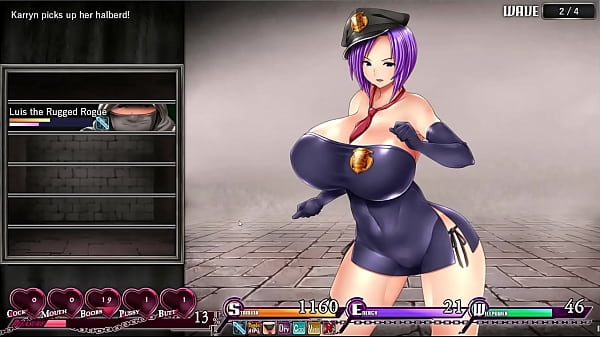 Karryn's Prison [PornPlay Hentai game] Ep.14 powerful analfemale orgasm while fingeringherself