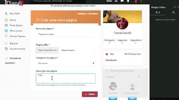 Criando pagina adulta 