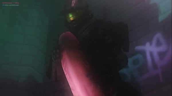 Master Chief jerking off his enormous dick (SFM animation)