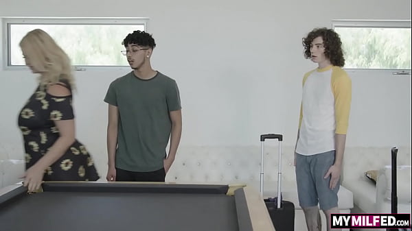 Play MP4 - Hot and Horny Big Tit MILFS London River&comma; Natasha Nice In Double Dorm Drop Off