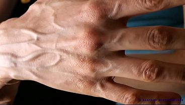 Hand veins fetish italian goddess skinny woman Rebecca Diamante 